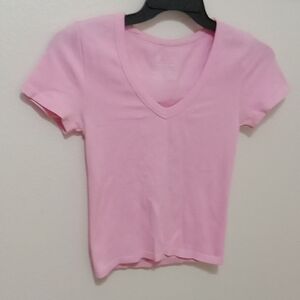 No Boundaries Pink Fitted Short Sleeve Tee